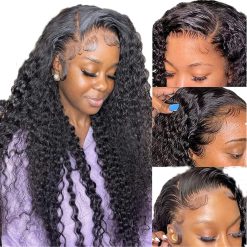 Brazilian Deep Curly Transparent Lace Frontal Wig