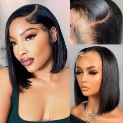 10inch Brazilian Hd Lace Frontal Short Bob Wig