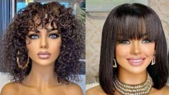 Brazilian Curly Fringe & Brazilian Straight Fringe Bob (Combo !!)