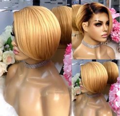 Brazilian Ombre Lace Front Pixie Cut Wig