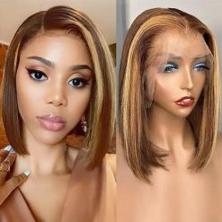 12inch Brazilian Piano Lace Frontal Bob Wig