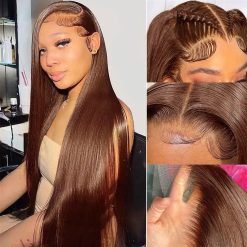 26inch Brown Brazilian Hd Lace Frontal Wig