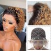 Brazilian Ombre Curly Short Pixie Cut Lace Frontal Wig